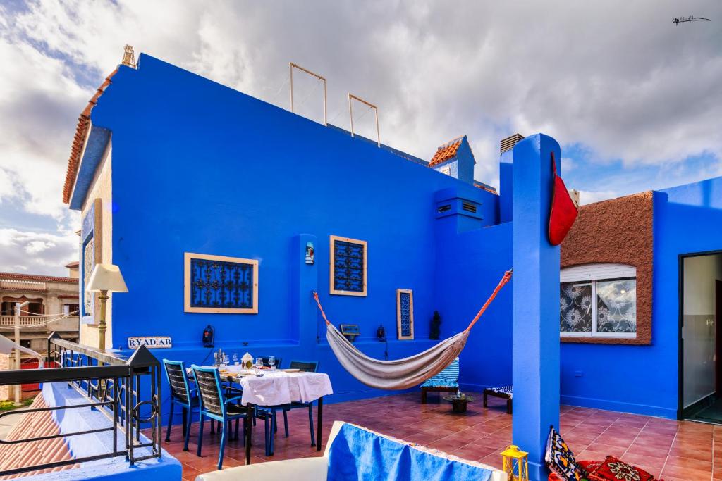 Rooftop dining area